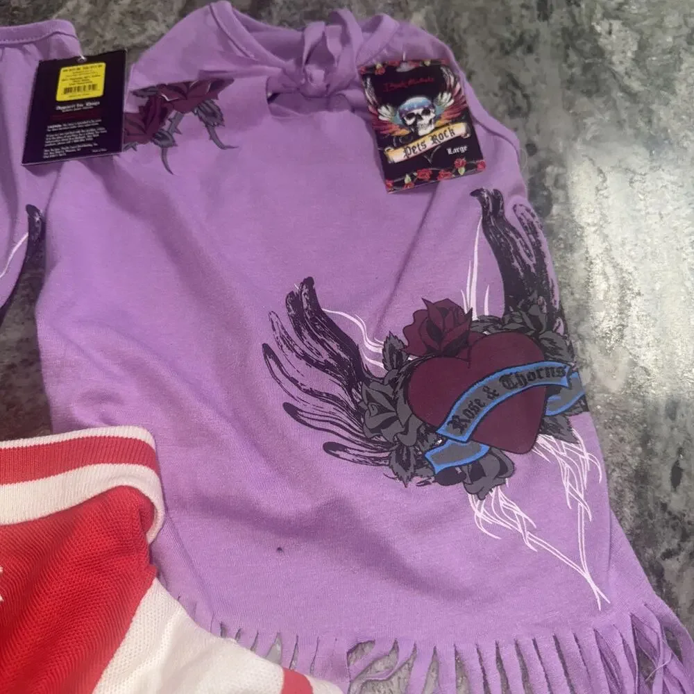 NWT Size Large Dog Puppy Clothes 3 Pieces Martha Stewart Brett Michaels (q15)